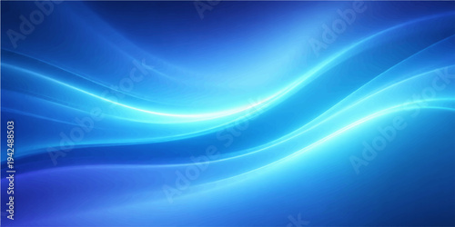 Abstract luminous blue waves flow, a captivating digital illustration with a calming and futuristic aesthetic. the artwork blends artistry and technology.