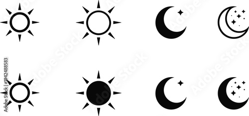 Restaurant Food and Gastronomy Icon Set Featuring Burger Pizza Chef Hat Bakery Coffee and Fine Dining Vector Illustrations