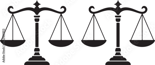 Classic scales of justice icon representing legal balance and equity principles