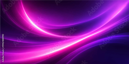 Abstract illustration of dynamic and flowing neon lights, exuding an aura of elegance and futuristic ambiance.