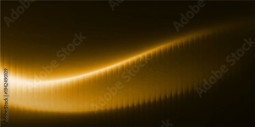 Abstract radiant wave that creates an illusion of depth and luminosity. The artwork plays with light and shadow, the warm gradient of light creates a sense of movement.