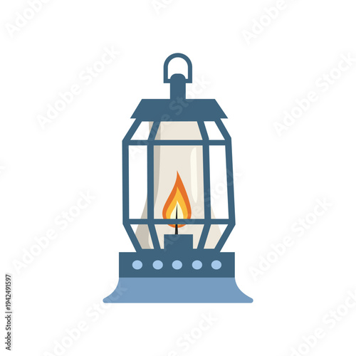 Traditional Kerosene Lantern. Classic Outdoor Kerosene. Vintage Oil Lantern for Camping and Hiking.