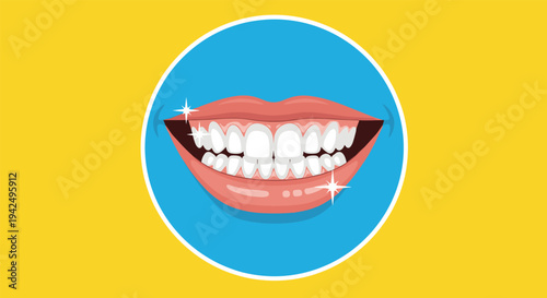Perfect healthy smile featuring white teeth and clean gums for dental care and oral hygiene promotion.