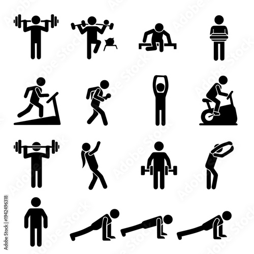 People Engaging in Various Fitness Activities and Exercises