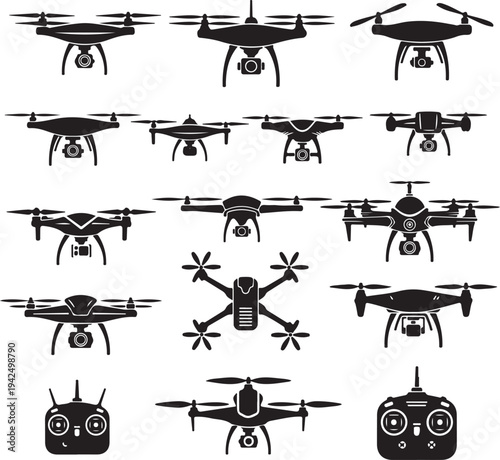 Dron black icon.