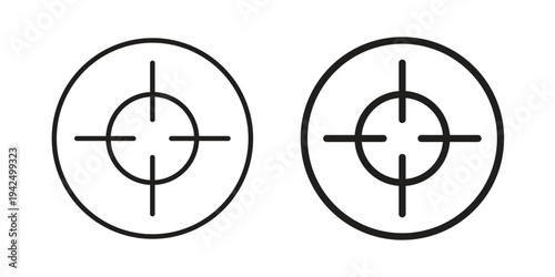 Aim icon in black and white. clipart and line style icons