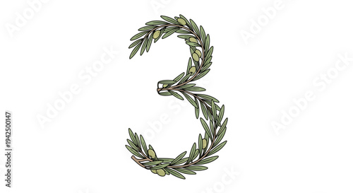 Olive Branch Number 3 Illustration