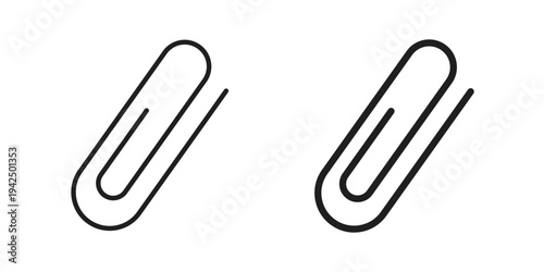 Clip icon in black and white. clipart and line style icons