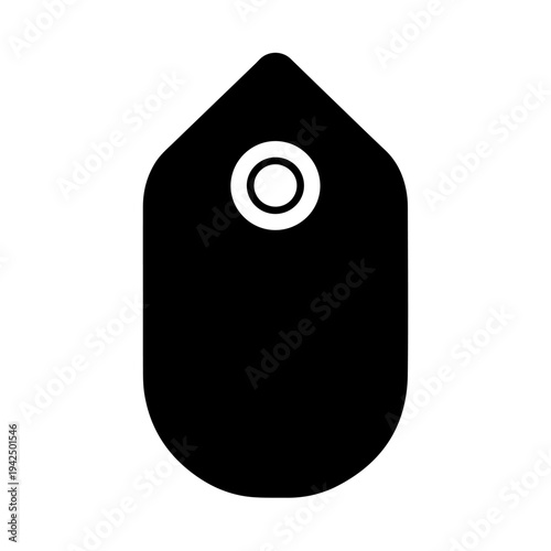 Simple black icon with circular element on white background viewed from front