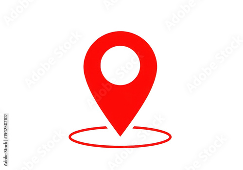 Free Download A red map pin icon with a circular outline - GFXLoad