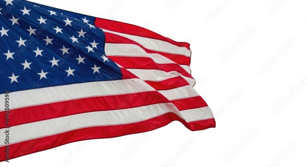 Fototapeta premium Flag day celebration with the american flag waving