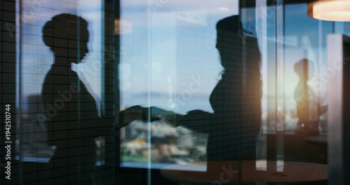 Photography Glass, office and business people in meeting, teamwork or planning for case and together in law firm