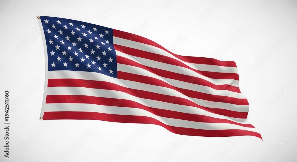 Fototapeta premium Flag day celebration with the american flag waving high