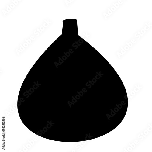 fig fruit silhouette black color isolated on white background.eps