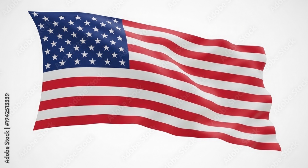 Fototapeta premium Flag day celebration with the american flag waving high