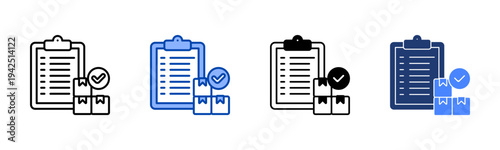 Order Fulfillment  Icon with Style Variations