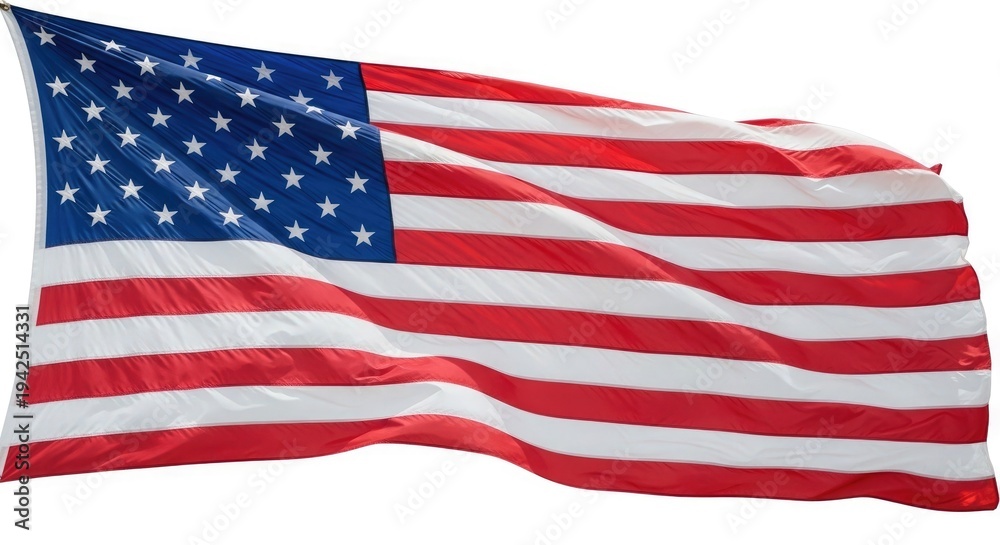Obraz premium Flag day celebration with the american flag waving high