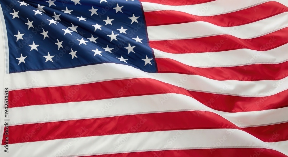 Obraz premium Flag day celebration with the american flag waving proudly