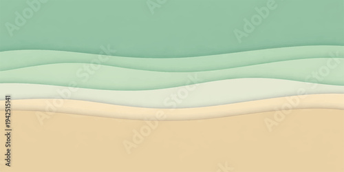 A flowing vector illustration of blue waves on the beach sand features a curved line pattern and motion texture for a modern water backdrop or web design wallpaper template