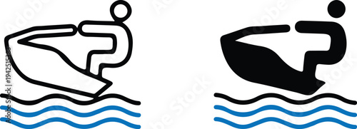 hand drawn diving swimming dive swimming pool man icon set vector illustration design 