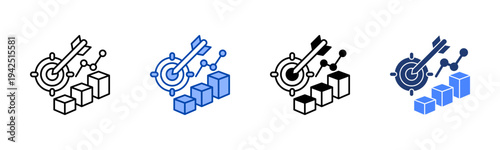 Impact Economy  Icon with Style Variations
