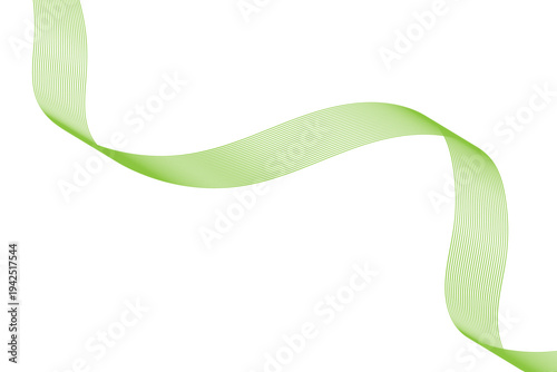 green ribbon on white