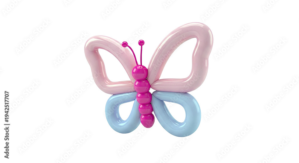 Fototapeta premium Pink and Purple Balloon Butterfly