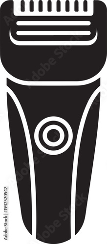 Electric razor icon.Flat silhouette version.