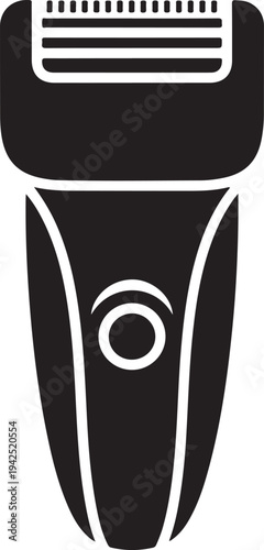 Electric razor icon.Flat silhouette version.
