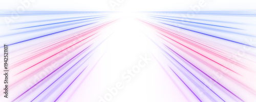 Pink and blue racing light trail with flowing motion, luminous edges and realistic streaks PNG