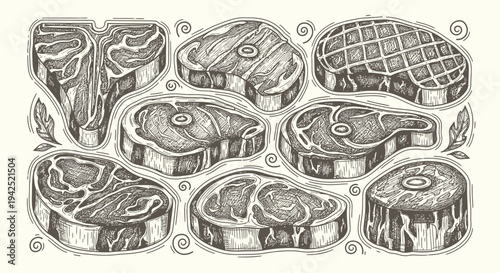 Assorted Desserts and Cakes Illustration.