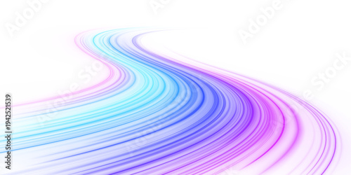 Luminous pink-blue racing trail with soft flickering streaks, glowing tips and dynamic motion