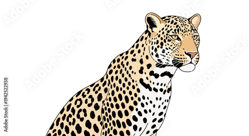 Majestic leopard portrait with striking spots and intense gaze