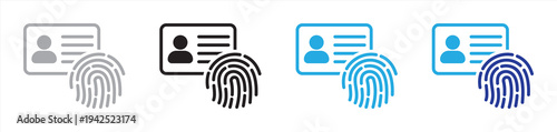 Digital ID Card Identity Verification Icon