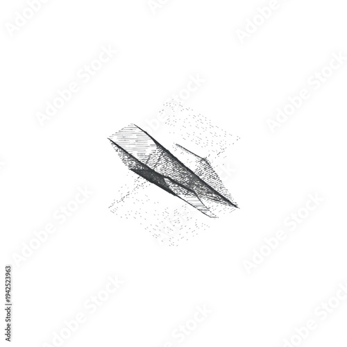 Stunning abstract airplane illustration with dynamic lines and motion