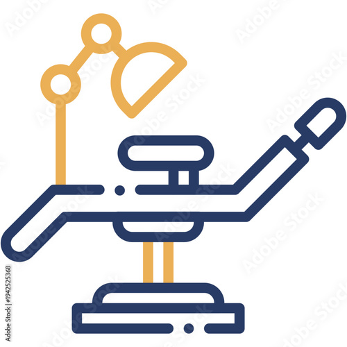 Dental Chair Vector Icon for Odontology and Healthcare