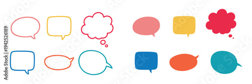 kid speech bubble color collections