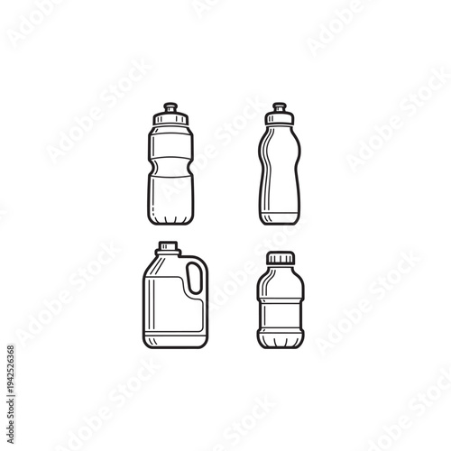 Water Bottle line art stylish travel companion
