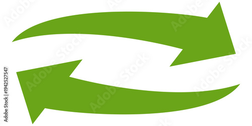 green recycling arrow. renewable ecological and natural icon element	
