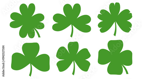 Clover leaf illustration in flat style. Clover leaf vector design symbolizes trust, hope, love, and good luck.	