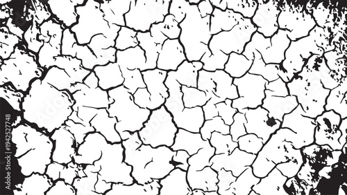 Distressed Grunge Texture, Black and White Abstract Overlay