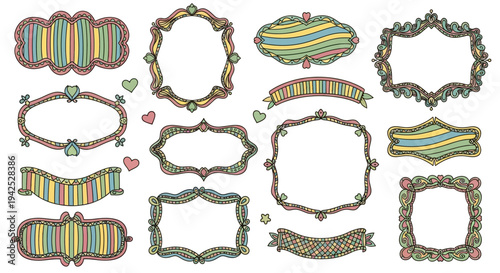 Collection of Decorative Frames and Borders.