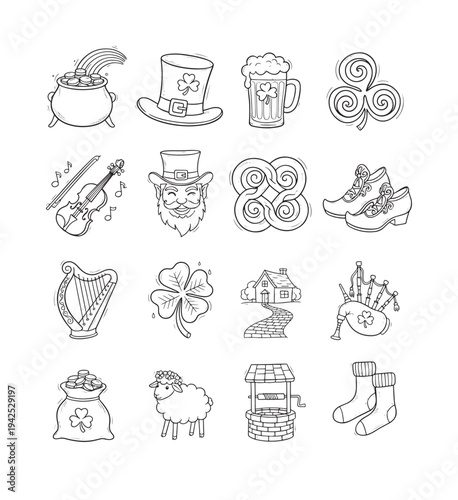 St. Patricks Day Irish Culture Hand-drawn