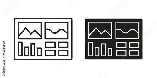 Admin panel icon set, logo vector eps10