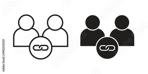 Affiliate link icon set, logo vector eps10