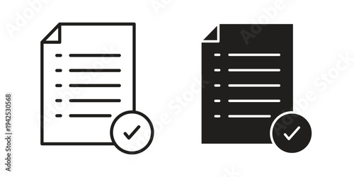 Approval icon set, logo vector eps10