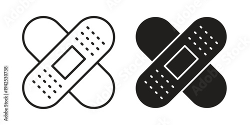 Band aid icon set, logo vector eps10