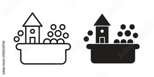 Ball pit icon set, logo vector eps10