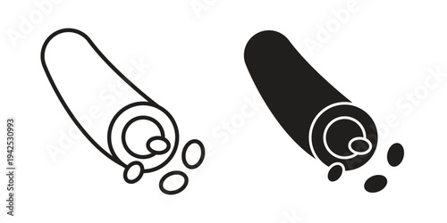 Blood vessel icon set, logo vector eps10