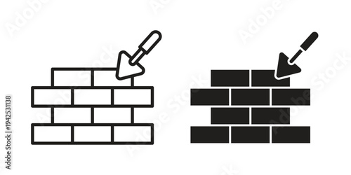 Brickwork icon set, logo vector eps10